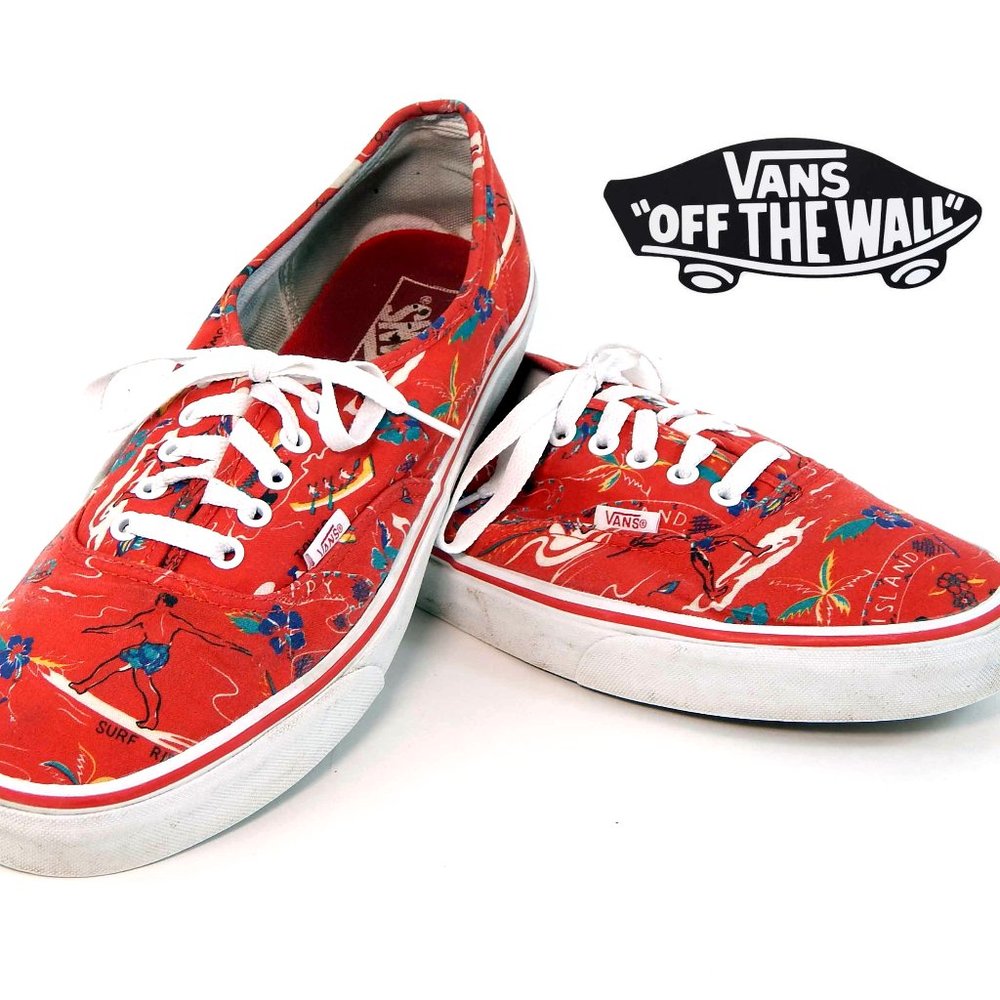 Vans Authentic Mens Size 11 Hawaiian Print Shoes